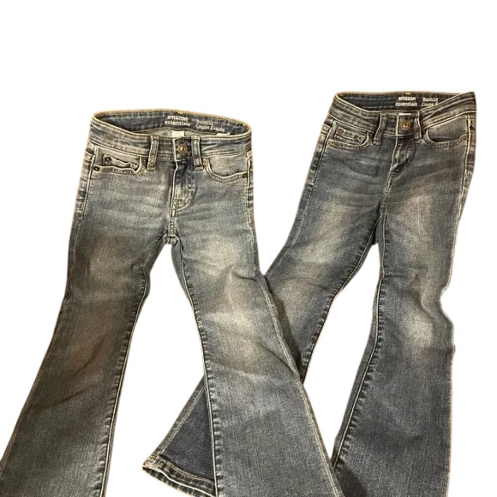 2 - Amazon Essentials Girls’ Slim Boot-Cut Stretch Jeans 7 Slim - Never worn